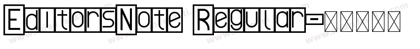 EditorsNote Regular字体转换